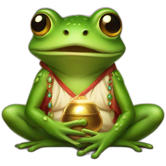 fortune teller frog emoji