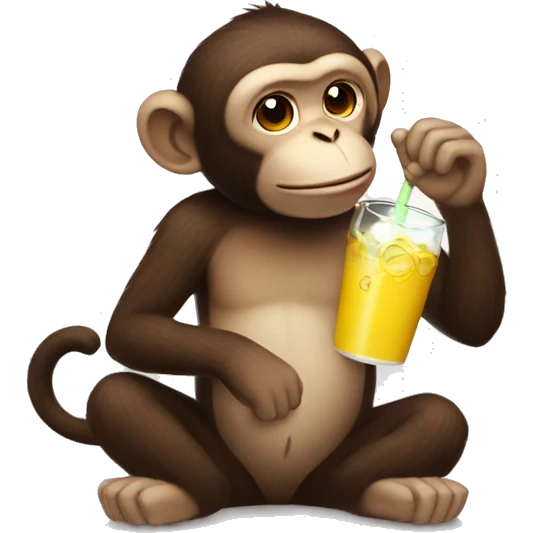 Kakao drinking monkey emoji