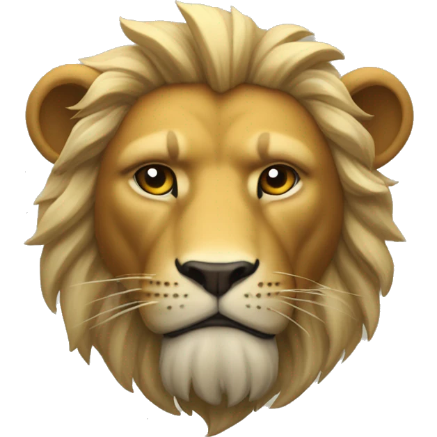 un león con fuerza y nobleza emoji