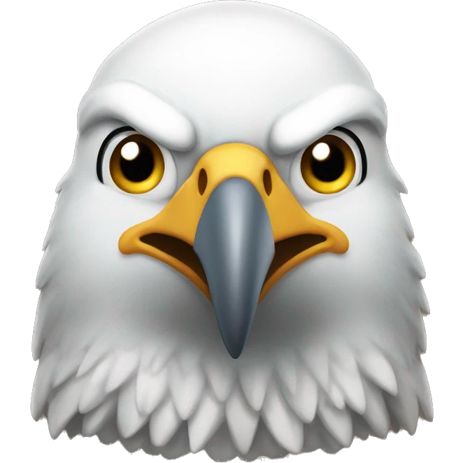 Bald eagle saying CAWWWW emoji