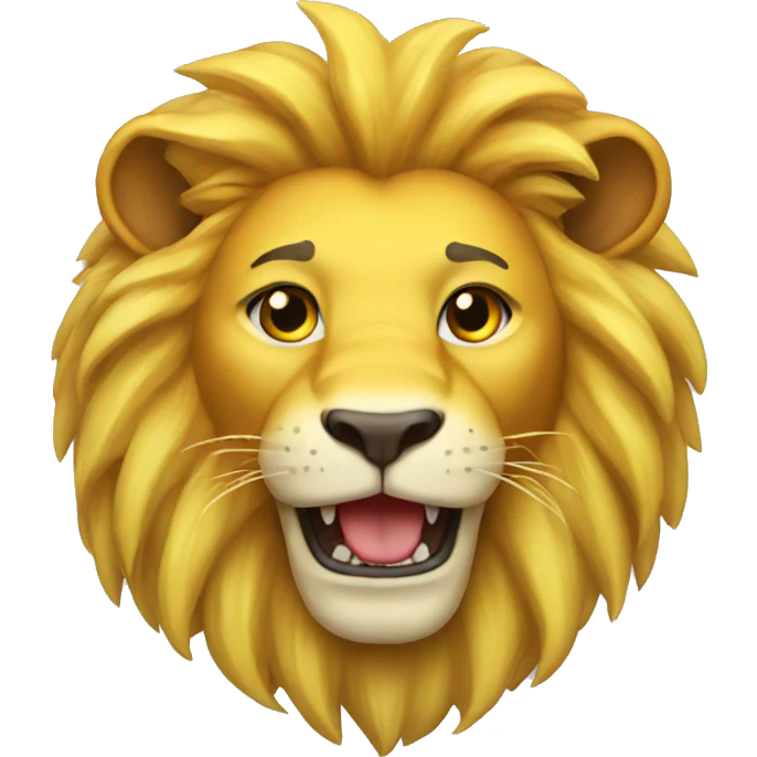 yellow happy lion emoji