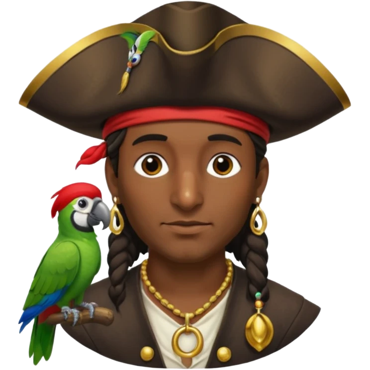 pirate and parrot emoji