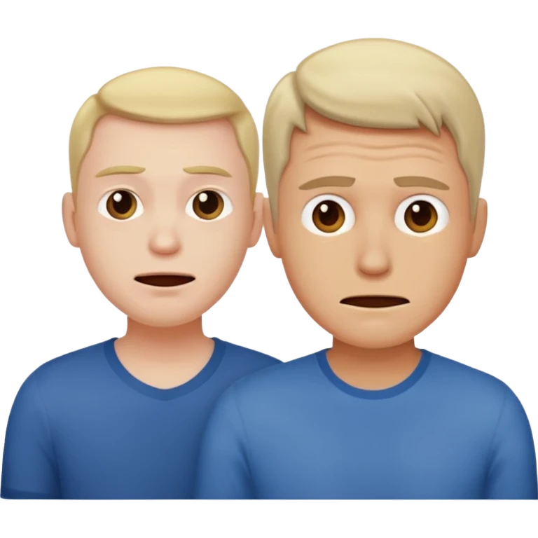 The man was upset and the man next to him was happy. emoji