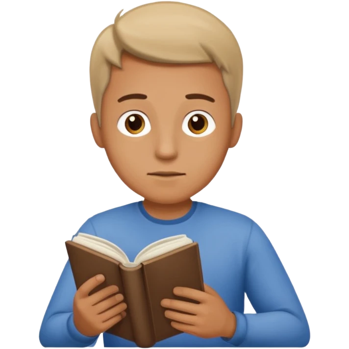 a man read book emoji
