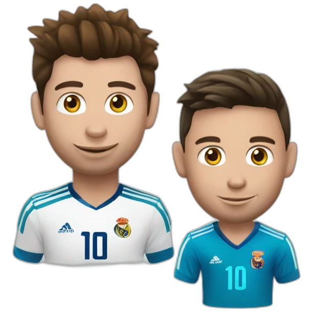Messi et ronaldo et chevre emoji