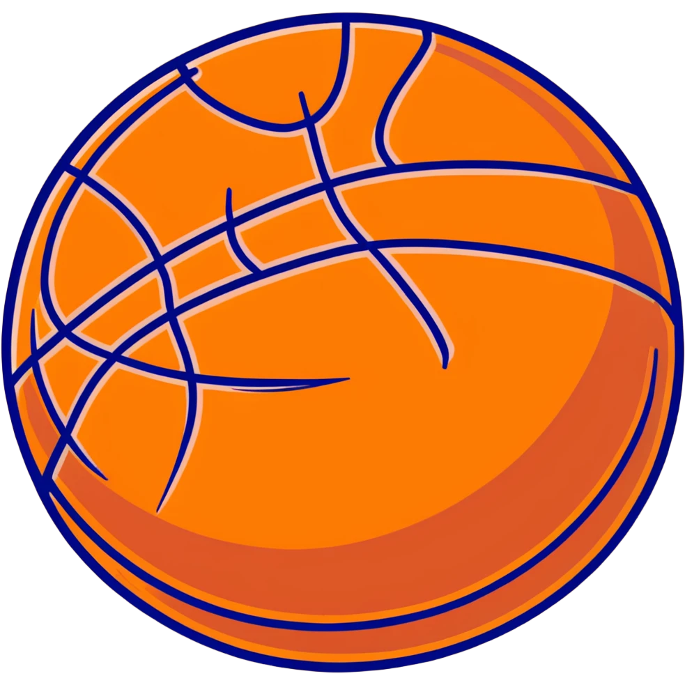 luxurious bronze basketball, warm metallic bronze surface with orange seams emoji