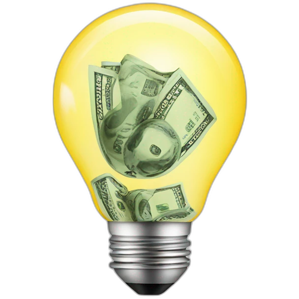 bulb with money inside emoji