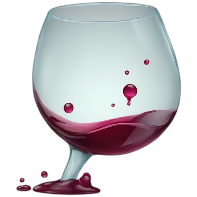 spilled glass wine emoji