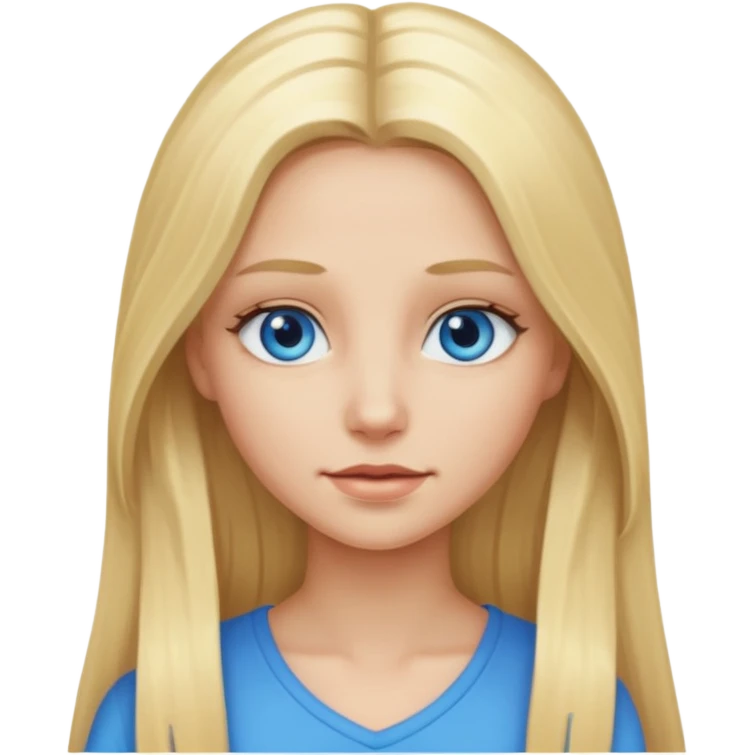 Long hair blonde girl  emoji