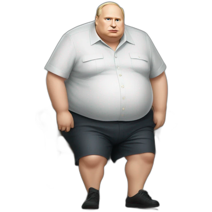 Vladimir Poutine morbidly obese full body emoji
