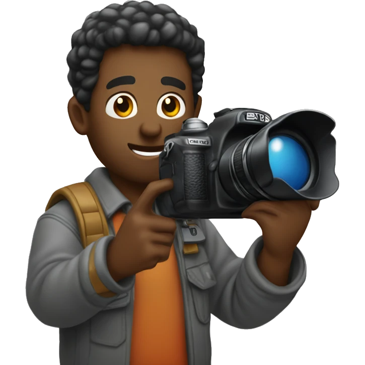 🤨 holding a camera that’s taking a picture emoji