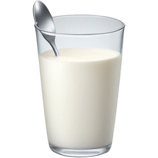 Milk at glass and spon emoji