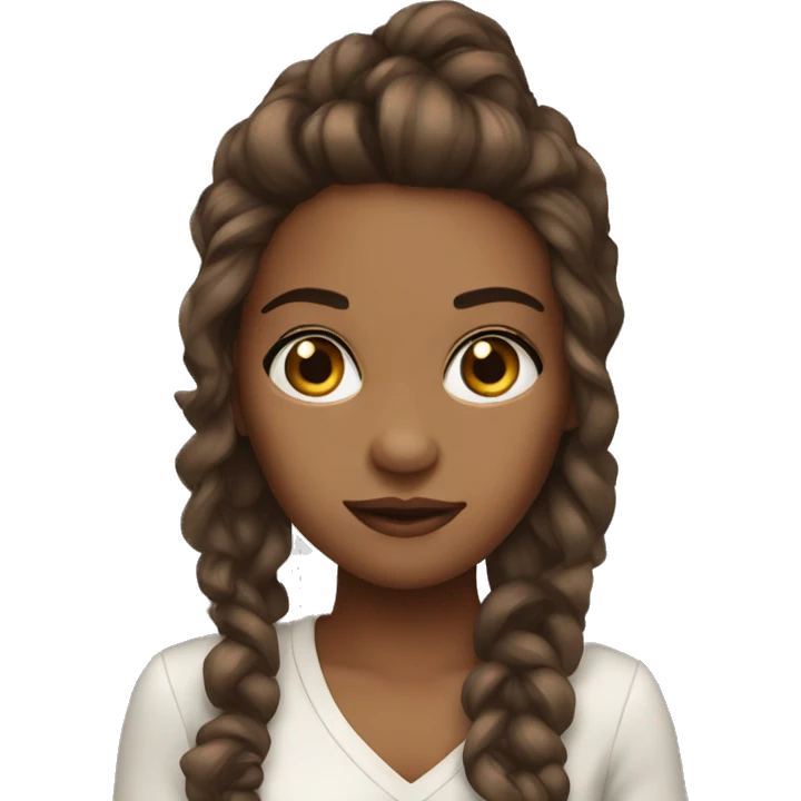 A singer girl brown hair emoji