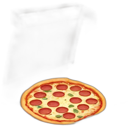 pizza in a thin cardboard box emoji
