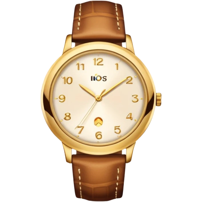 Woman with a gold watch emoji