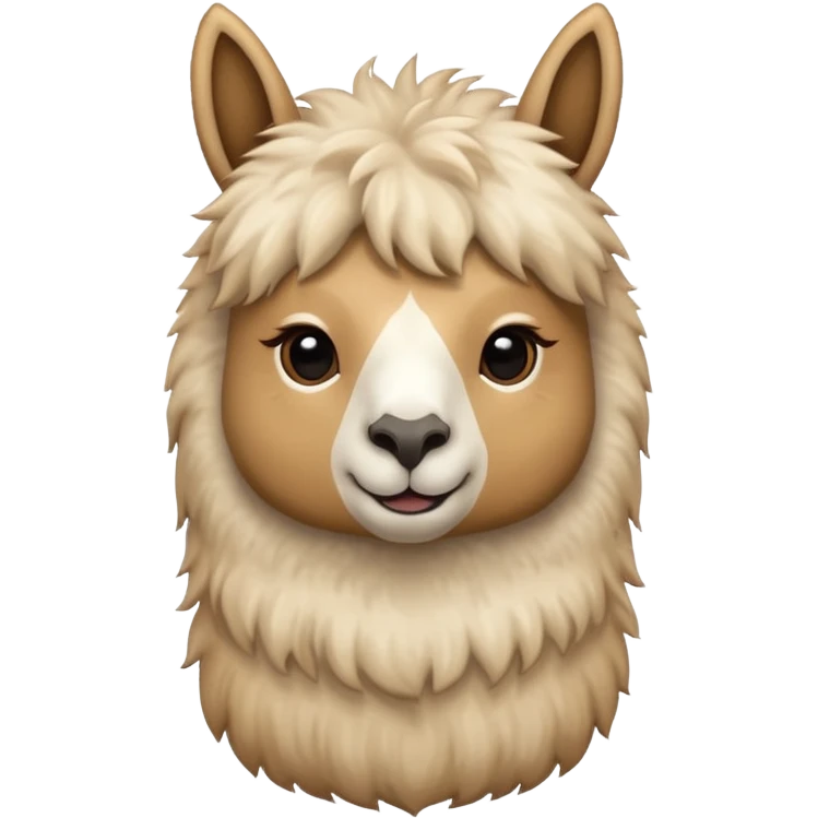 llama animal, simple, cute emoji
