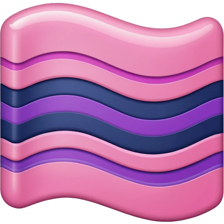 A wavy pink and navy rectangle with a purple stripe in the middle emoji