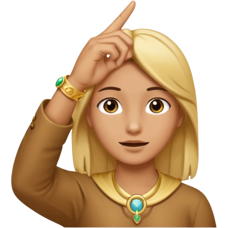 hand pointing to head emoji