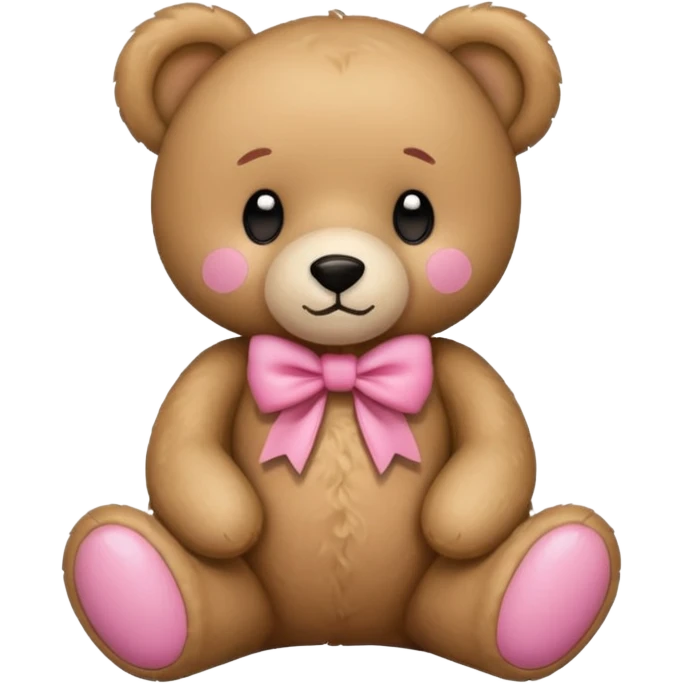 A teddy bear with a pink bow emoji