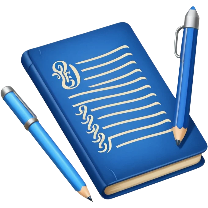 14 color blue old English writing  emoji
