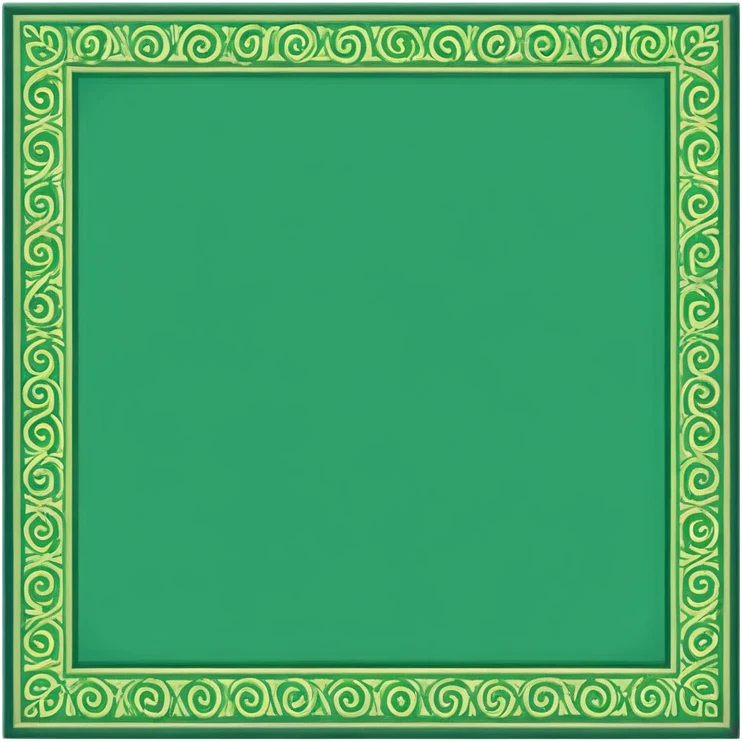 traditional patterned green carpet emoji
