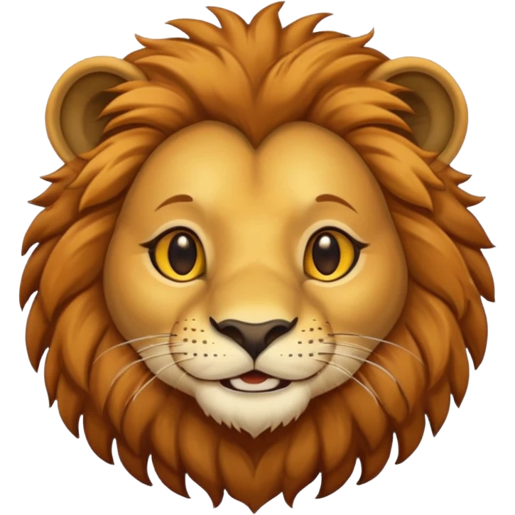 Smiling lion emoji