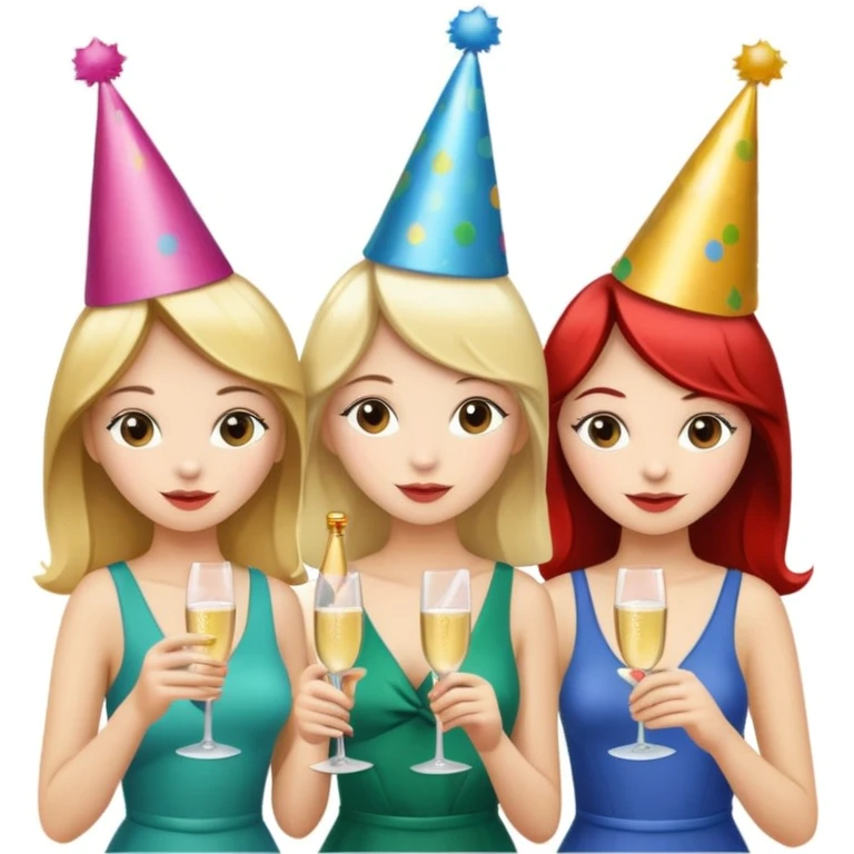 girls celebrating  emoji