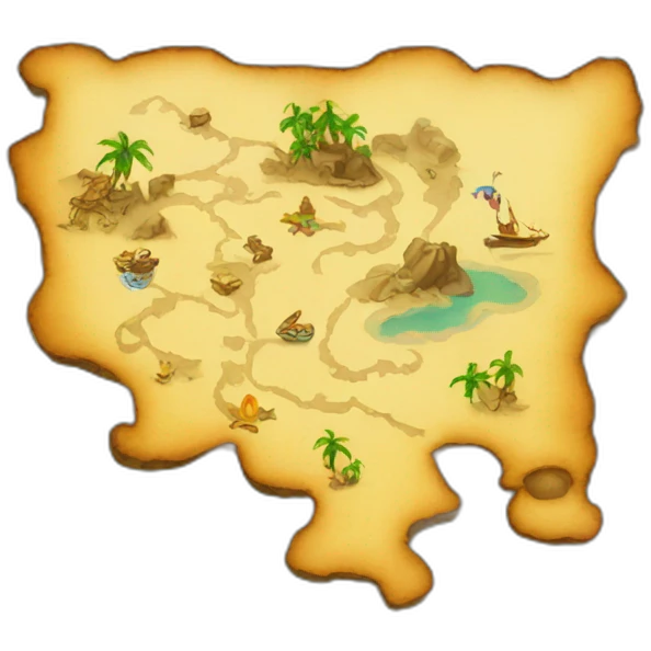 Treasure map emoji