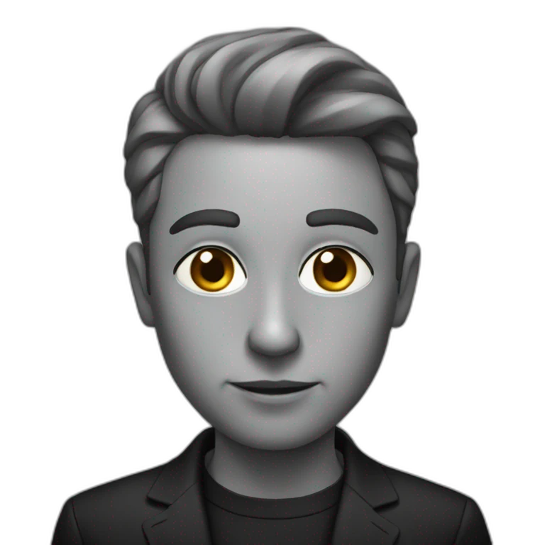 un noir emoji