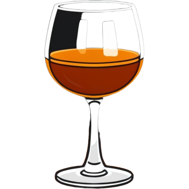 brandy glass on garden table emoji