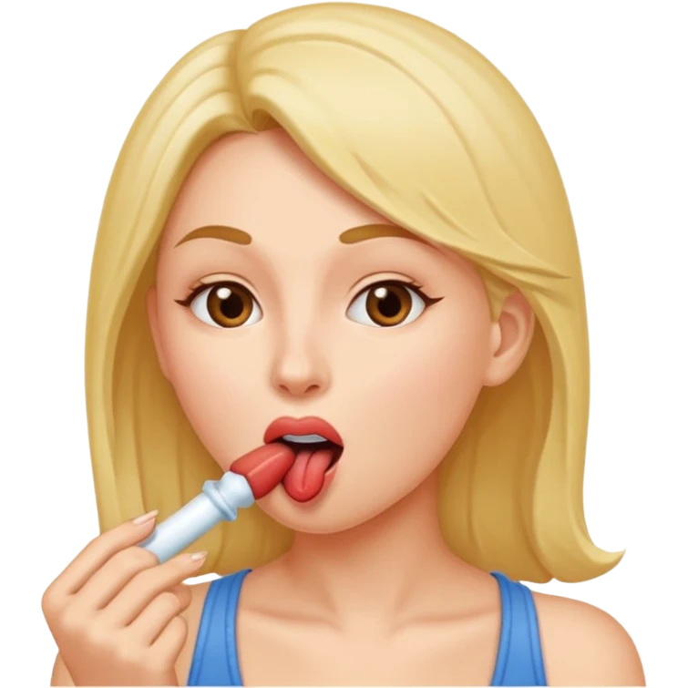 woman licking tip of dick emoji