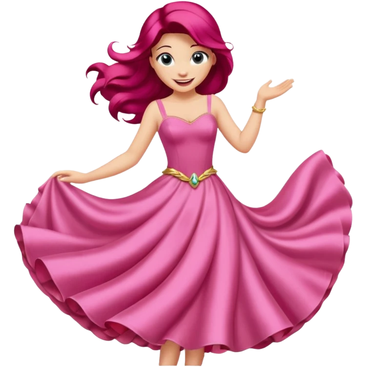 princess ariel in pink dress  emoji