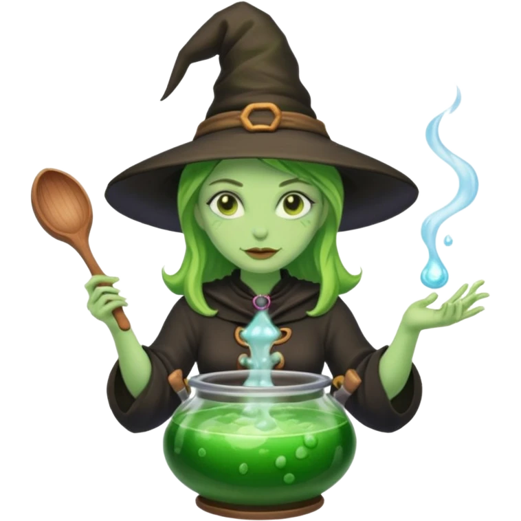green witch cooking potion emoji