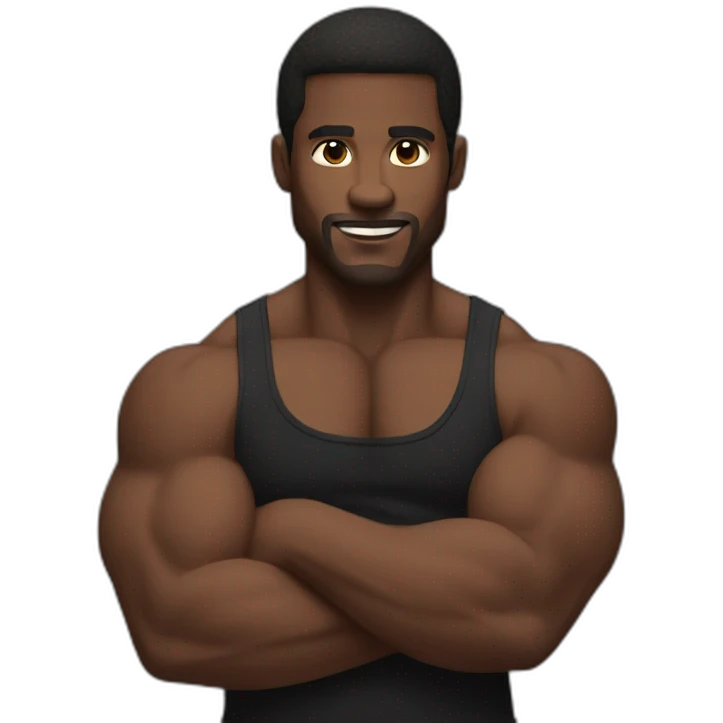 doble bicep black man emoji