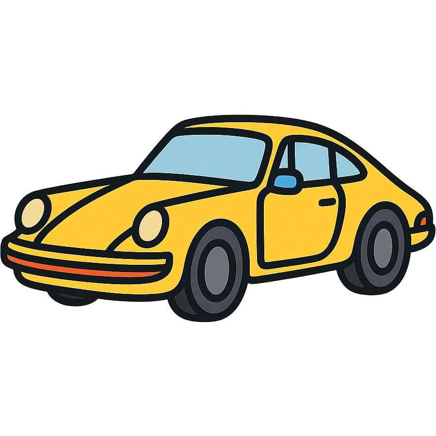 old Porsche car emoji
