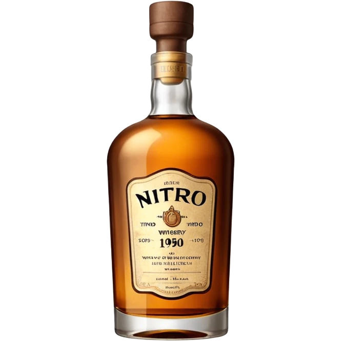 Whiskey Flasche MIT DER AUFSCHRIFT NITRO WHISKY 1990 emoji