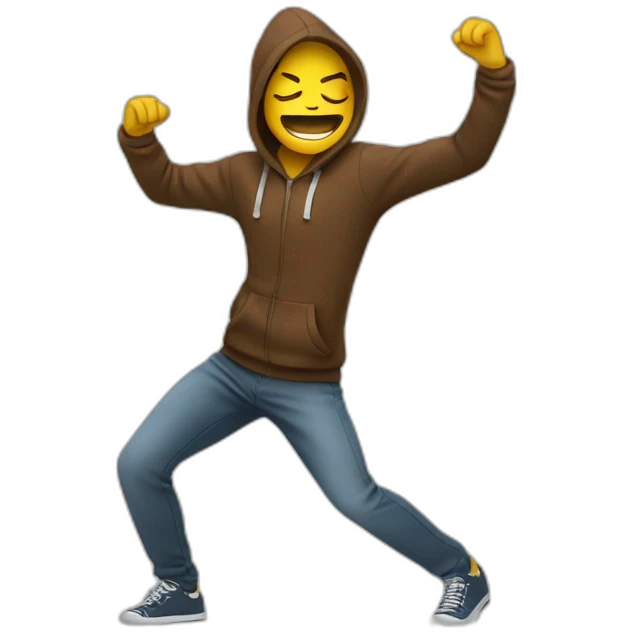 personne qui fait un dab emoji