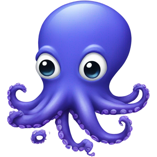 Purple Octopus with blue shoes  emoji