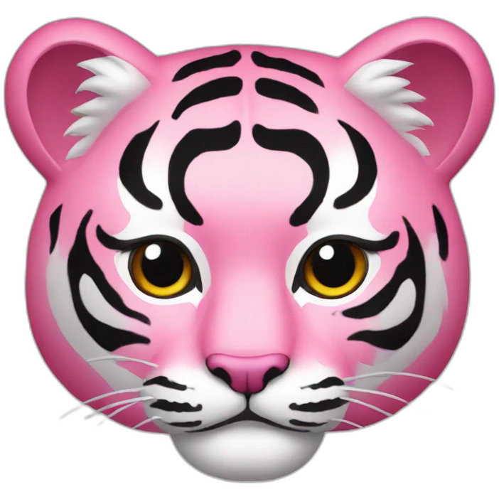 pink tiger Japanese mask emoji