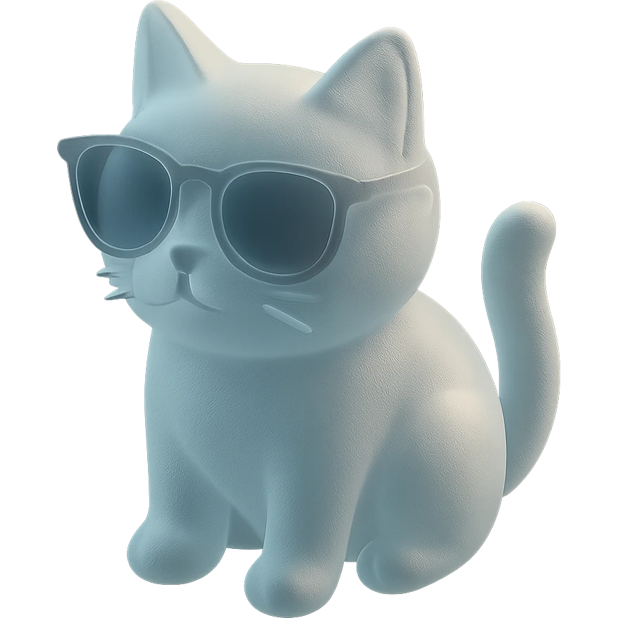 Cat wearing sunglasses emoji