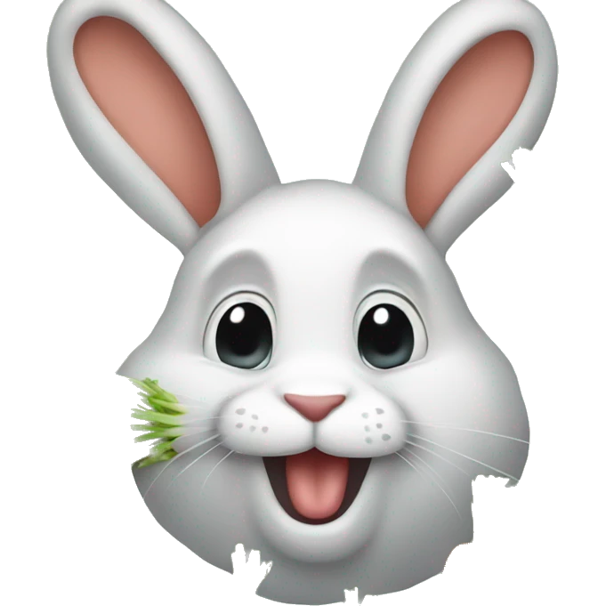 Rabbit eating carrot emoji