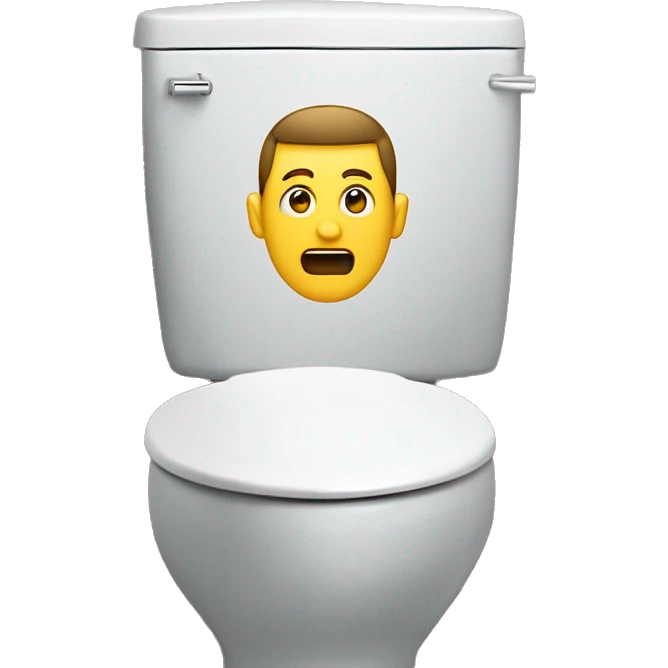 A toilet with a man’s head popping out of it emoji