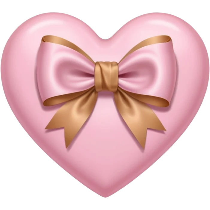 Baby pink heart with a light Carmel color boe emoji