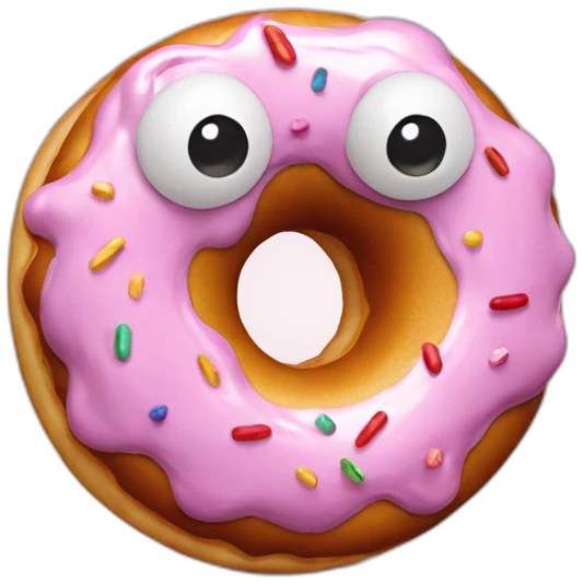 Doudou qui mange un donut emoji