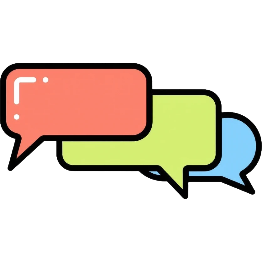 messaging app icon with text bubbles emoji
