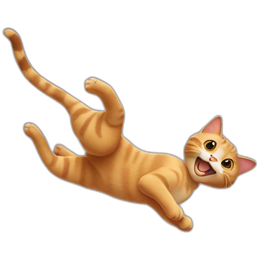 Cat doing a backflip emoji