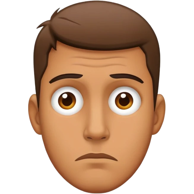 a troubled man emoji