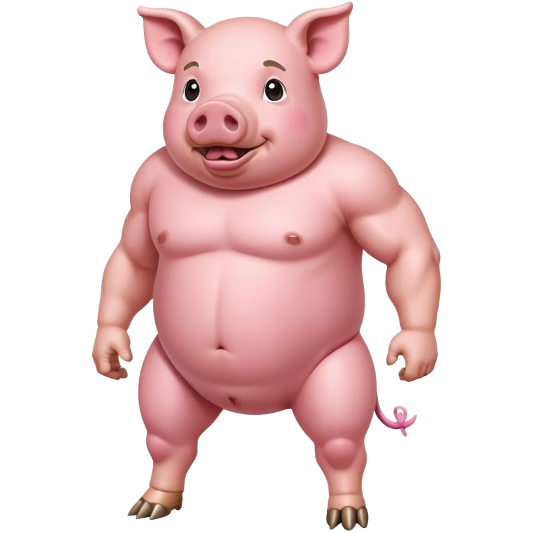 Pig with human legs emoji