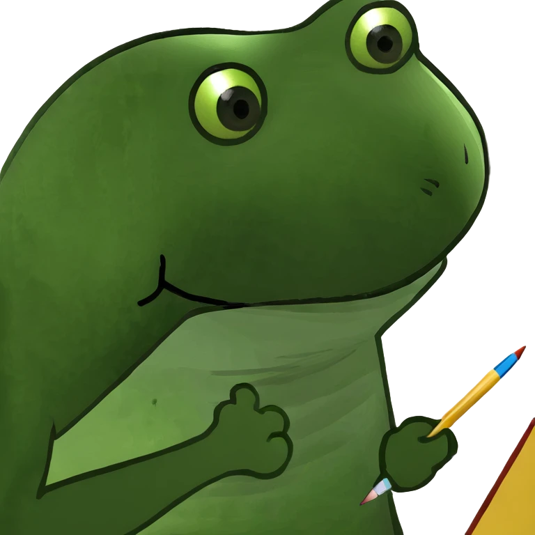 bufo painting on an easel emoji