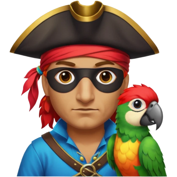 pirate and parrot emoji